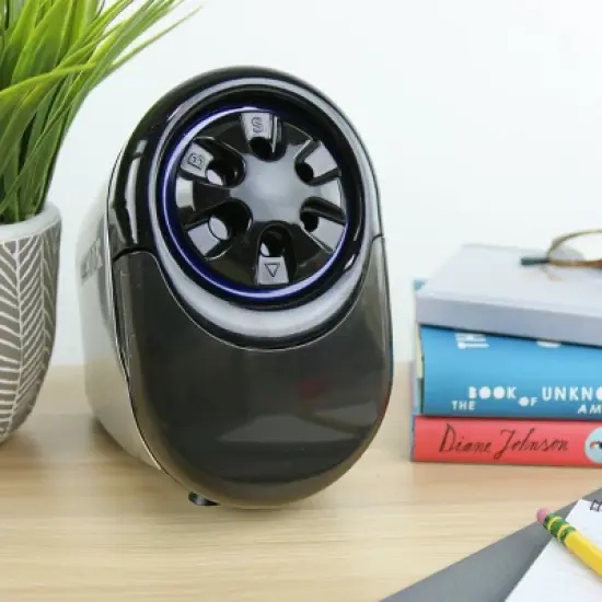 Electric Powered QuietSharp Glow Classroom Pencil Sharpener - Bostitch image {7}