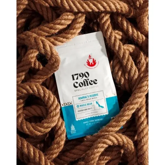 1790 Coffee Admiral&rsquo;s Reserve Medium-Dark Roast Whole Bean Coffee &ndash; 12 oz image {3}