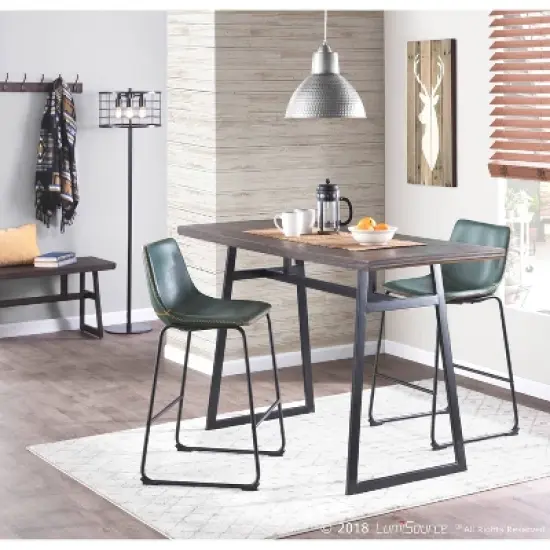 Geo Industrial Bench Antique Espresso Brown - Lumisource image {7}