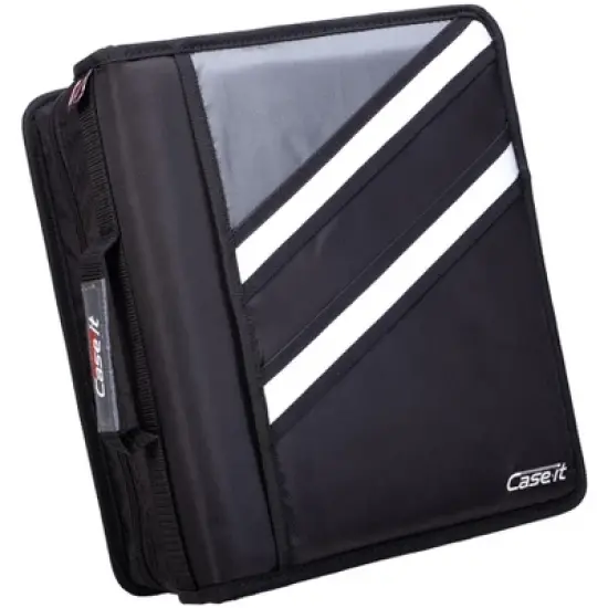 Case-it The Z Shape Zipper Binder - Two Binders in One - Multiple Pockets - 500 Page Capacity - Comes with Shoulder Strap image {3}