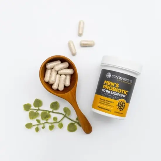 Active Men's Probiotic Capsules, 50 Billion CFU Probiotic Supplement for Digestive & Immune Health Support, Sunwarrior, 30ct image {4}