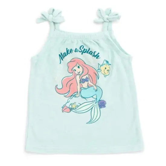 Disney Minnie Mouse Princess Ariel Girls Tank Top and Active Retro Dolphin Shorts Toddler to Big Kid  image {2}