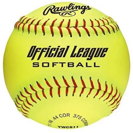 Rawlings Fastpitch Softball 4pk: 11" Yellow Sports Balls, Ages 8+ image {2}