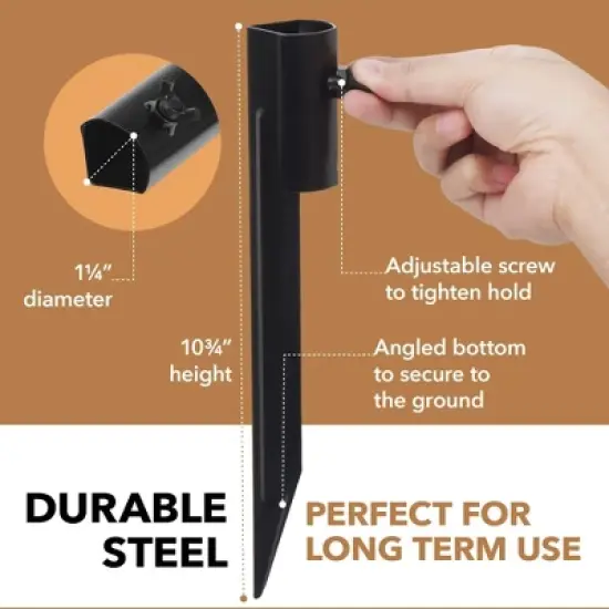 Impresa [6 Pack] Outdoor Light Stakes for Tiki Torch St& - 10 3/4" Stakes for Outdoor Lights - Garden Stakes for Lights image {2}