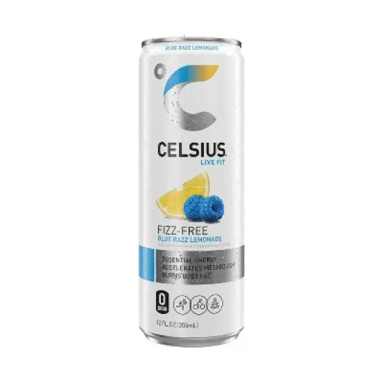 CELSIUS Fizz Free Blue Razz Lemonade Functional Energy Drink - 12 fl oz Can image {4}