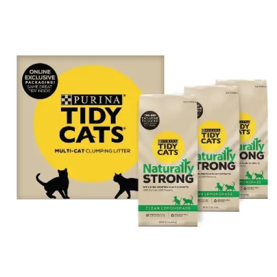 Tidy Cats Naturally Strong Clean Lemongrass Cat Litter - 40lbs image {1}