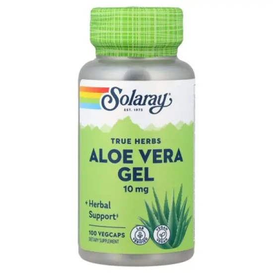 Solaray True Herbs, Aloe Vera Gel, 100 VegCaps image {4}