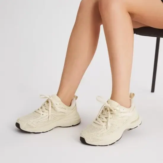 CUSHIONAIRE Sonic Casual Womens Walking Sneakers, Comfortable Lace-Up Chunky Tennis Shoes for Women with Memory Foam image {3}