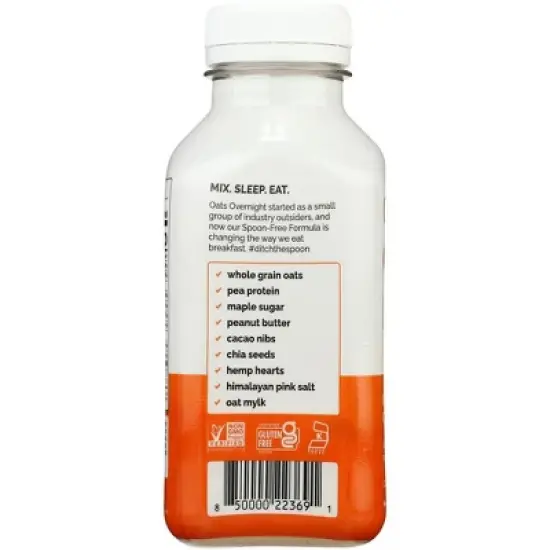 Oats Over Night Shake Peanut Butter Crunch - Case of 5/2.2 oz image {3}