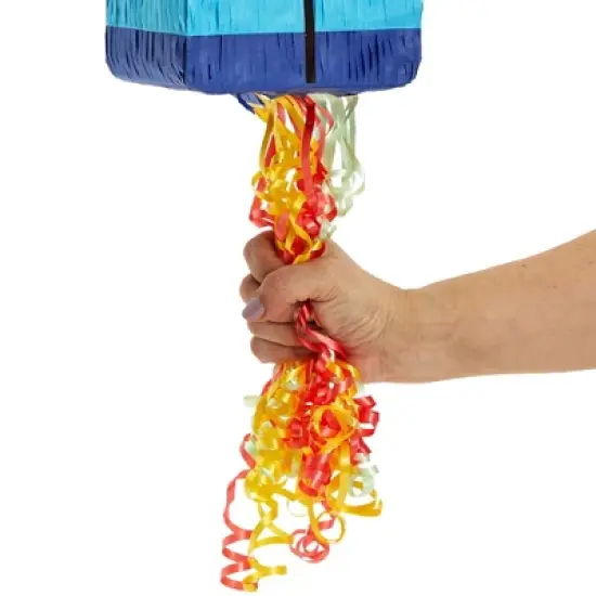 Juvale Pull String Robot Pinata for Science Birthday Party Decorations, Baby Shower, 17 x 11 x 3 In image {4}