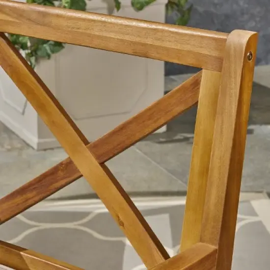 Christopher Knight Home Mayne Outdoor Acacia Wood 5 Piece Dining Set with Cushions image {6}