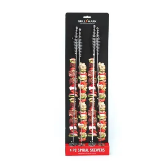 Grill Mark Steel Spiral Skewers image {1}