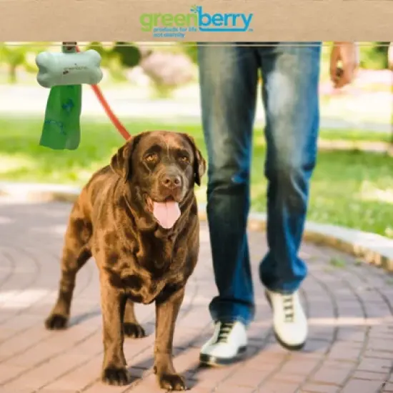 Greenbone Pet Safe Biobase Waste Bag Refills - Choice of 10 Rolls (120 Refills) or 16 Rolls (192 Refills) - 13" x 9" - Odor and Leak Proof image {4}