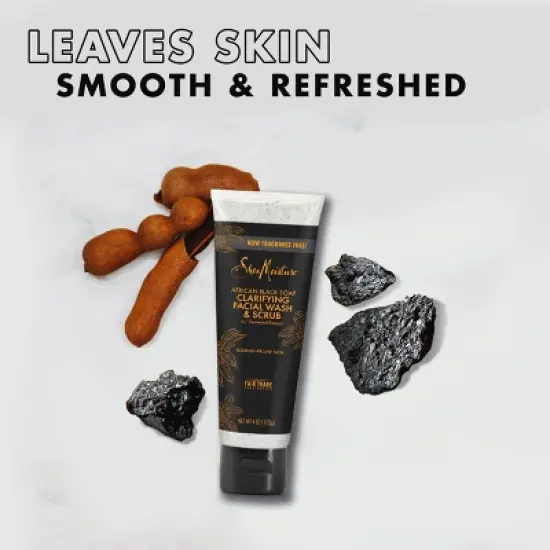 SheaMoisture African Black Soap Clarifying Facial Wash & Scrub - 4 oz image {2}