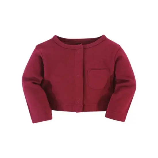 Hudson Baby Infant and Toddler Girl Cotton Dress and Cardigan Set, Autumn Rose image {4}