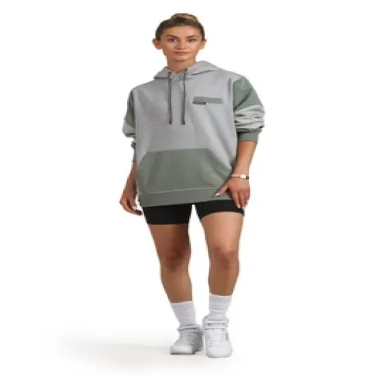 Members Only Women's Colorblock Pullover Oversized Hooded Sweatshirt image {3}