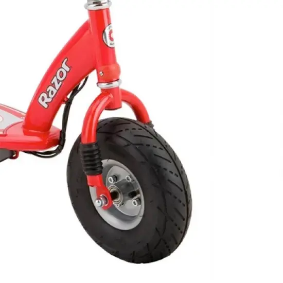 Razor E300 Durable Adult & Teen Ride-On 24V Motorized High-Torque Power Electric Scooter, Speeds up to 15 MPH with Brakes and 9" Pneumatic Tires, Red image {3}