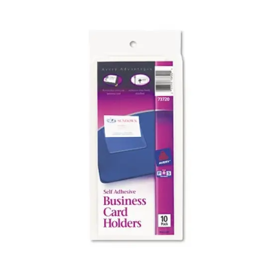 Avery Self-Adhesive Top-Load Business Card Holders, Clear, 10/Pack, 3.5" x 2" image {4}
