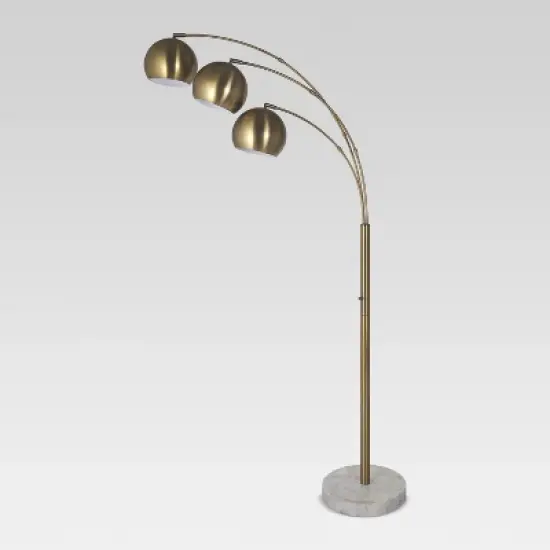 Globe Multi 3-Head Floor Lamp Gold Metal/Marble - Project 62&trade; image {2}