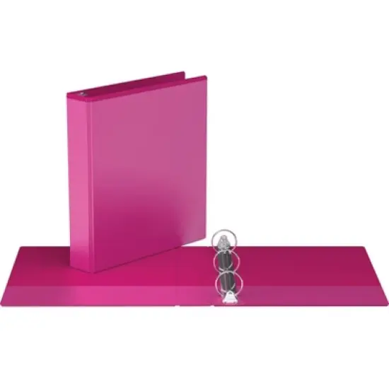 1.5" Premium Round Ring Binder 6pk Customizable View Pink - Easyview image {1}