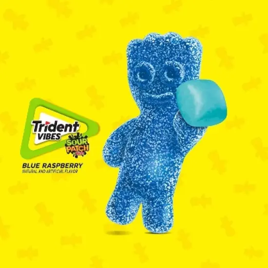 Trident Vibes Sour Patch Kids' Blue Raspberry Chewing Gum - 3.245oz image {5}