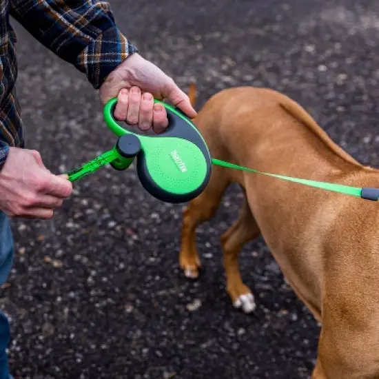 Mighty Paw Retractable Leash + Poop Bag Holder | 16ft for Dogs 0-50 or 50-100 lbs image {2}