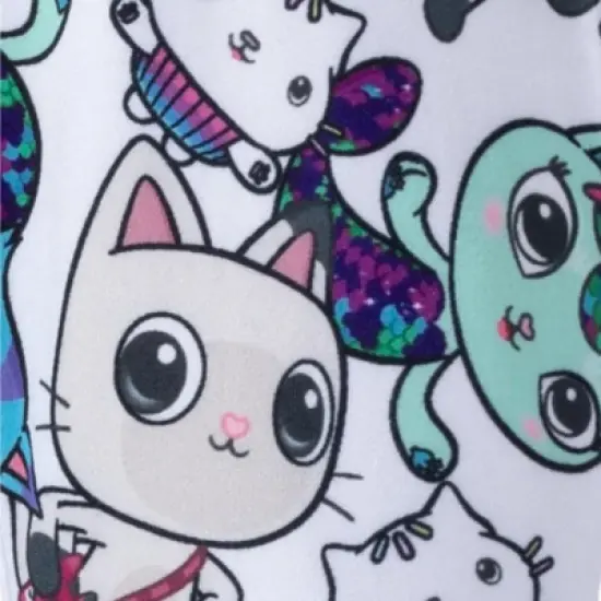 Gabby's Dollhouse Little Girls Raglan Sweatshirt & Leggings Set White  image {6}