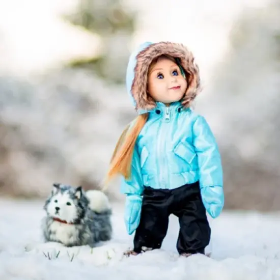 The Queen's Treasures 18 Inch Doll Complete 6 Pc Blue  Ski Wear Clothes image {4}