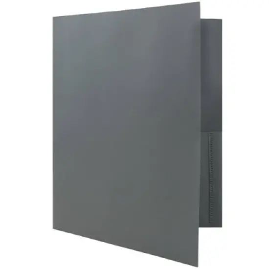 JAM 6pk 2 Pocket Plastic Folder - Gray image {3}