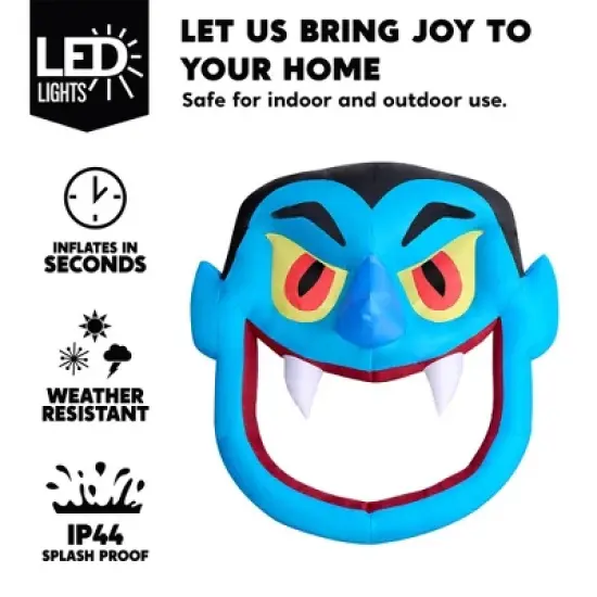 Joyfy 4.5 FT Halloween Inflatable Outdoor Decorations, Inflatable Scary Vampire with LEDs for Trunk or Treat Car Decorations, Outside Yard Lawn Decor image {1}