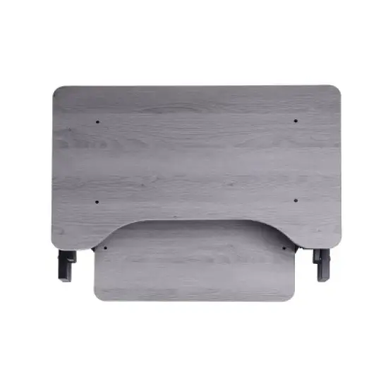 Basic Height Adjustable Sit to Stand Desk Computer Riser Gray - Rocelco image {3}