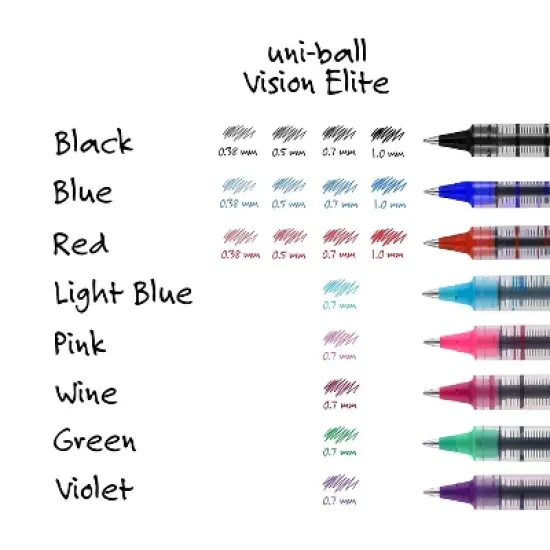 uni-ball Vision Rollerball Pens Fine Point Purple Ink Dozen (SAN60382) image {2}