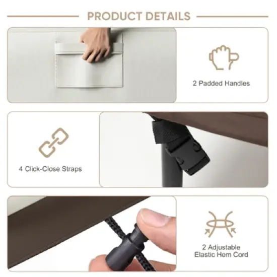 POCASSY Waterproof Outdoor Furniture Cover - 600D Oxford Patio Furniture Cover for  Furniture Set with Handle and Storage Bag image {5}