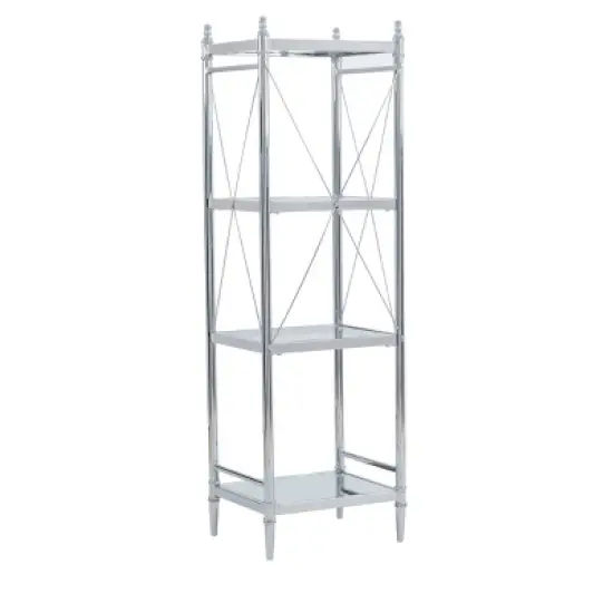 Pinnacle 4-Tier Shelf Chrome - Linon image {4}