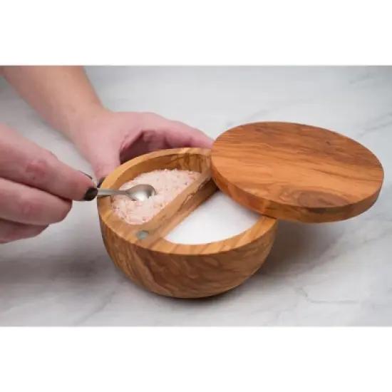 Rsvp Olive Wood Salt Box image {7}