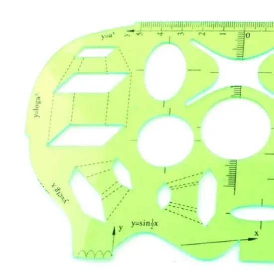 Unique Bargains Learning Math Drawing Plastic Protractor Template Ruler Clear Green image {5}