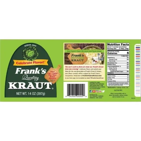 Frank's Quality Sauerkraut 14oz image {1}