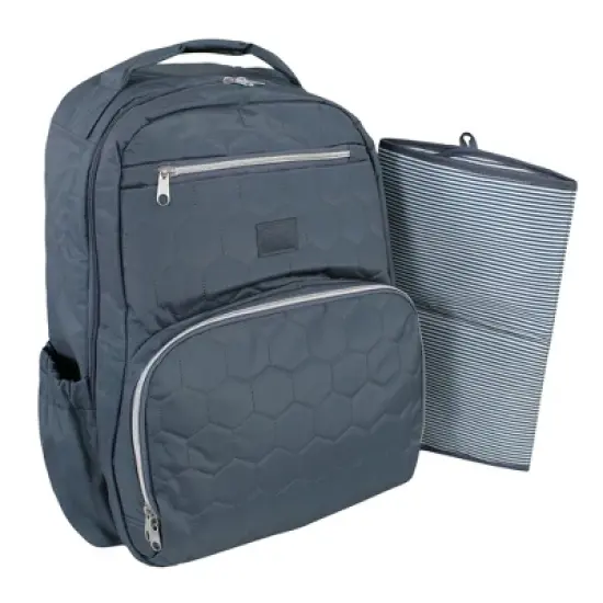 Hudson Baby Premium Diaper Bag Backpack and Changing Pad, Blue, One Size image {5}