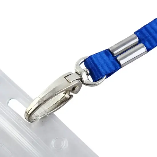 Unique Bargains Office Staff Name Plastic Business ID Card Badge Horizontal Holder Clear 2 Pcs image {4}