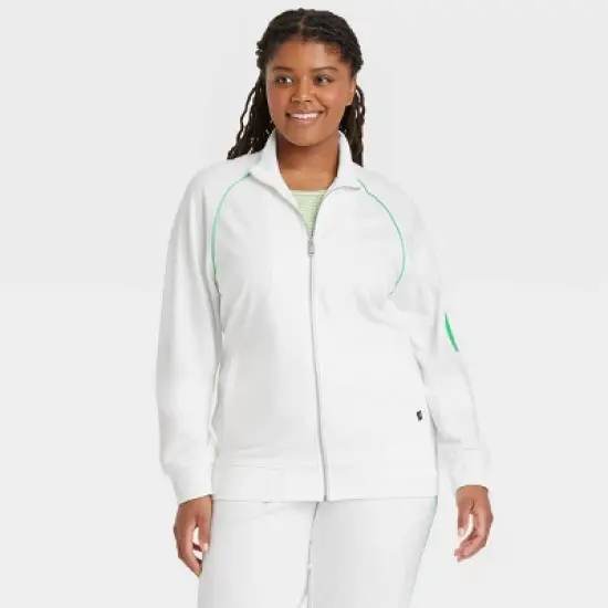 Houston White Adult Lightweight Tricot Piping Bomber Jacket - White image {4}