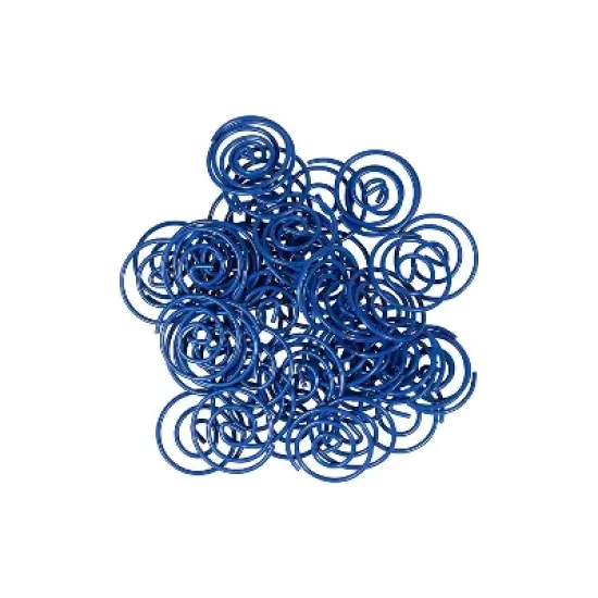 JAM Paper Colored Circular Paper Clips Round Paperclips Dark Blue 2187134B image {4}