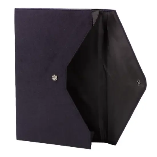 Smead Soft Touch Cloth Expanding File, 2" Expansion, Magnetic Closure, Tabloid Size, Dark Blue (70925) image {5}