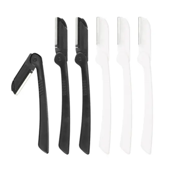 Unique Bargains Stainless Steel Eyebrow Razor 6Pcs image {7}