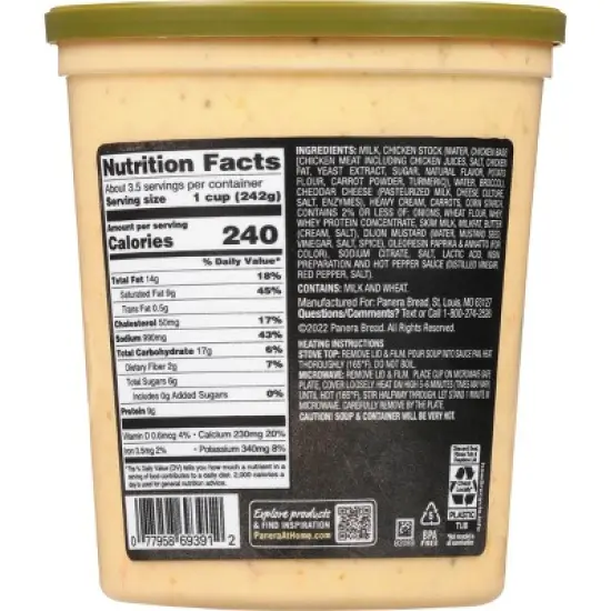 Panera Bread Broccoli Cheddar Soup - 32oz image {8}