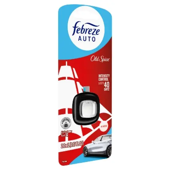 Febreze Car Auto Old Spice: Phthalate-Free Car Vent Clip Freshener, Adjustable Scent, Disposable, 40-Day Duration image {10}