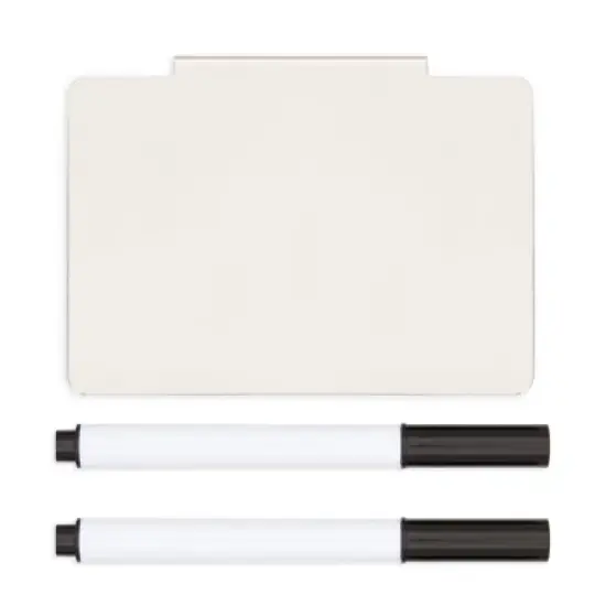 Okuna Outpost 10 Piece Set Chrome Metal Basket Labels Clip On for Storage Bins with 2 Black Markers, 3.5 x 2.5 In image {5}