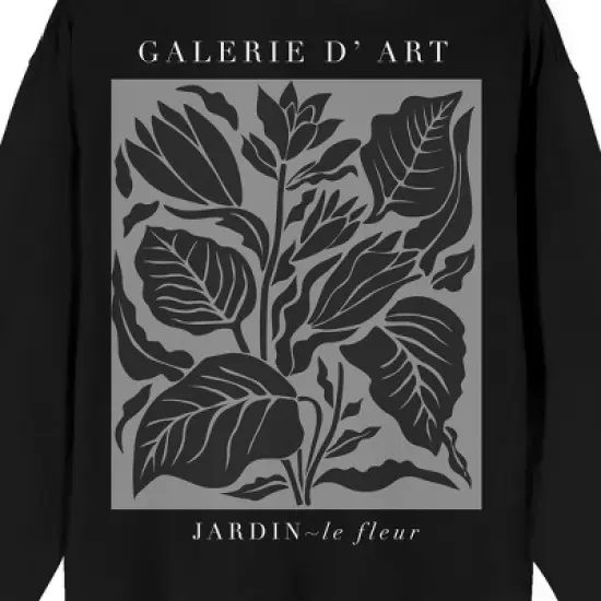 Galerie d'Art Adult Black Crew Neck Graphic Sweatshirt image {3}