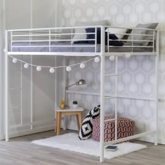 Full Size Metal Platform Loft Bed - Saracina Home image {4}