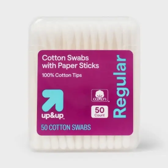Cotton Swabs Paper Sticks - 50ct - up&up&trade; image {4}