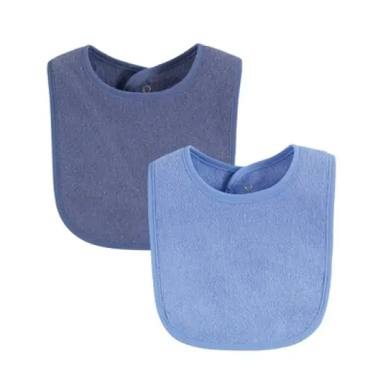 Hudson Baby Drooler Bib with Waterproof Lining, Blue Lime, One Size image {3}